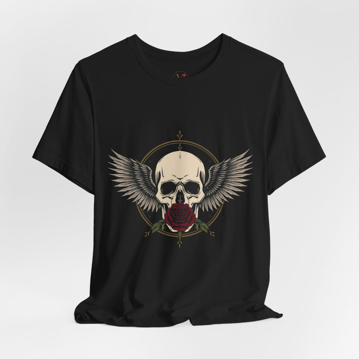 Skull Rose Wings T-Shirt | Gothic Tattoo Biker Streetwear | Vice & Velvet Chapter I